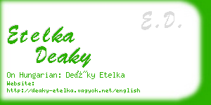 etelka deaky business card